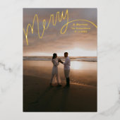 Carte De Vœux En Aluminium Faire-part de mariage avec lettrage à la main (Recto)