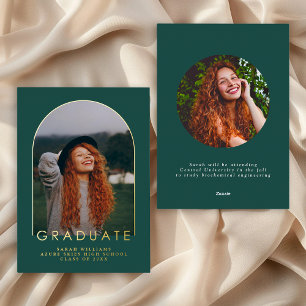 Carte De Vœux En Aluminium Faire-part de remise de diplôme Photopop minimalis