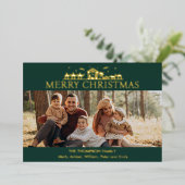 Carte De Vœux En Aluminium Famille Photo Simple Nativité Noël religieux (Debout devant)