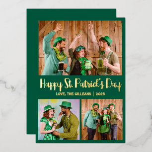 Carte De Vœux En Aluminium Famille Shamrock Jour de la Saint Patrick simple 3
