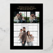 Carte De Vœux En Aluminium Feliz Navidad Multi Photo Gold (Verso)