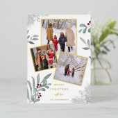 Carte De Vœux En Aluminium Festive Joyeux Noël Photo Collage (Debout devant)