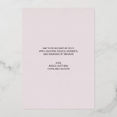 Carte De Vœux En Aluminium Festive rose moderne Joyeux Fêtes Noël (Verso)