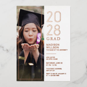 Carte De Vœux En Aluminium Fête de fin d'études photo personnalisée