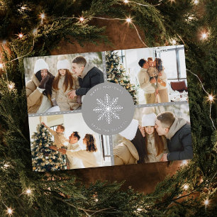 Carte De Vœux En Aluminium Fête Fête Fête Fête de neige Noël 4 Photo Real