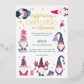 Carte De Vœux En Aluminium Fêter Noël Avec Mes Gnomies Fête (Recto)