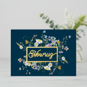 Carte De Vœux En Aluminium Fleurs de Nowruz (Debout devant)