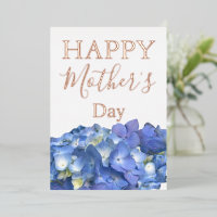 Fleurs d'hortensia bleues pour la fête des mères
