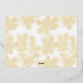 Carte De Vœux En Aluminium Foil Élégant Flourdissant Formal Script Photo de v (Verso)