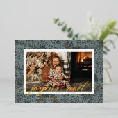 Carte De Vœux En Aluminium Foil Joyeux Noel Berries (Debout devant)