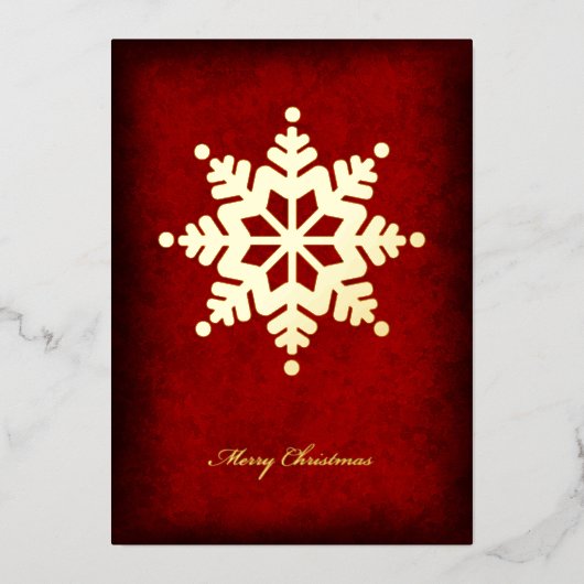 Carte De Vœux En Aluminium Foil Snowflake Christmas Card (Recto)