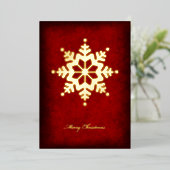 Carte De Vœux En Aluminium Foil Snowflake Christmas Card (Debout devant)