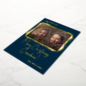 Carte De Vœux En Aluminium Font de script moderne Noël (Rotation)