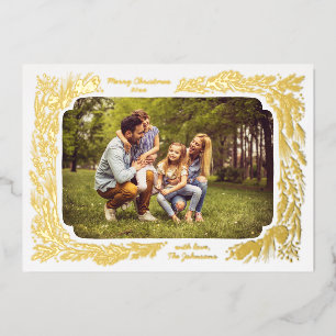 Carte De Vœux En Aluminium Frame de pin à main
