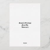 Carte De Vœux En Aluminium Frontière de Noël Holly et Mistletoe (Verso)