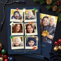 Fun 7 Photo Famille Noël Navy & Or