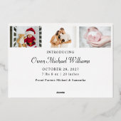 Carte De Vœux En Aluminium Funky Christmas Faire-part de naissance Gold Foil (Verso)