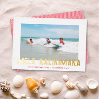 Funky Retro Type Hawaiian Photo Gold