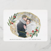 Carte De Vœux En Aluminium Gemstone | Photo unique géométrique (Recto)