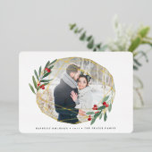 Carte De Vœux En Aluminium Gemstone | Photo unique géométrique (Debout devant)