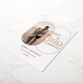 Carte De Vœux En Aluminium Gloire à Dieu Religieux Chrétien 2 Script de photo (Rotation)