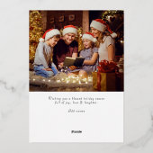 Carte De Vœux En Aluminium Gloire à Dieu Religieux Chrétien 2 Script de photo (Verso)