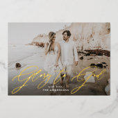 Carte De Vœux En Aluminium Gloire à Dieu Script superposer la photo religieus (Recto)