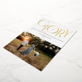 Carte De Vœux En Aluminium Gloire Religieux Noël Deisgn Blanc (Rotation)