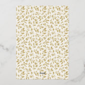 Carte De Vœux En Aluminium Gold Christmas Window Foil Holiday Card (Verso)