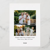 Carte De Vœux En Aluminium Gold Foil Arch Merry Christmas Photo Brown (Verso)