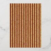 Carte De Vœux En Aluminium Gold Foil Joyeux Noël (Verso)