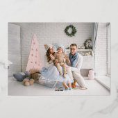 Carte De Vœux En Aluminium Gold Joyeux Noël Lettres retour (Verso)