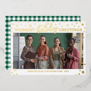 Carte De Vœux En Aluminium Gold Stars Flares Plus Chaleureux Salutations de v