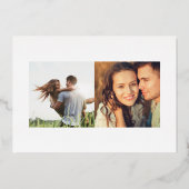 Carte De Vœux En Aluminium Golden Photo Overlay Bonne année (Verso)