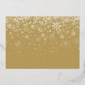 Carte De Vœux En Aluminium Grâces Script 4 Photo Christmas Gold (Verso)