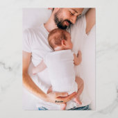 Carte De Vœux En Aluminium GRAND SCRIPT OR moderne Joyeux Noël (Verso)