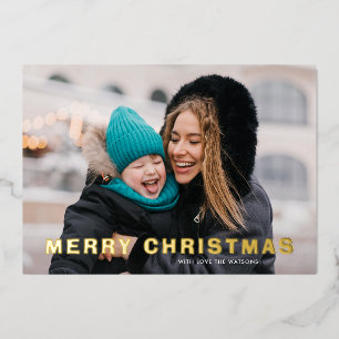 Carte De Vœux En Aluminium GRAS D'OR JOLI JOUR NOËL photo