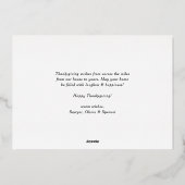 Carte De Vœux En Aluminium Gras Script Orange Happy Thanksgivin (Verso)