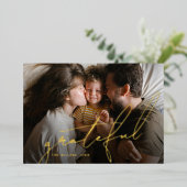 Carte De Vœux En Aluminium Grateful 2 Photo Collage Christmas (Debout devant)