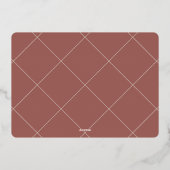 Carte De Vœux En Aluminium Grec Joyeux Noël moderne photo collage rose (Verso)