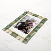 Carte De Vœux En Aluminium Green Christmas Plaid (Rotation)