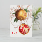Carte De Vœux En Aluminium Grenade de Redouté (Debout devant)