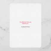 Carte De Vœux En Aluminium Grenade de Redouté (Verso)