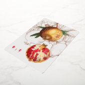 Carte De Vœux En Aluminium Grenade de Redouté (Rotation)