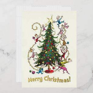 Carte De Vœux En Aluminium Grinch Classique Sapin de Noël