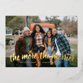 Carte De Vœux En Aluminium Grossesse de Noël (Recto)