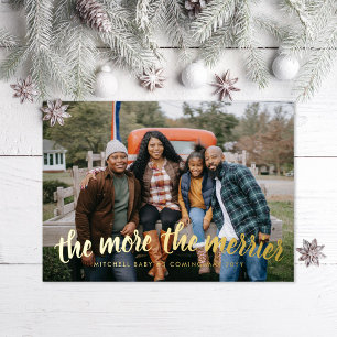 Carte De Vœux En Aluminium Grossesse de Noël