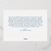 Carte De Vœux En Aluminium Guirlande d'ornement nostalgique en argent joli po (Verso)