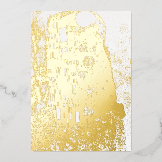 Carte De Vœux En Aluminium Gustav Klimt - Le baiser (Recto)