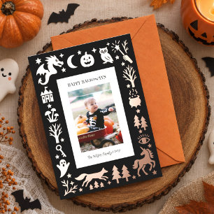 Carte De Vœux En Aluminium Halloween Art Populaire Vintage